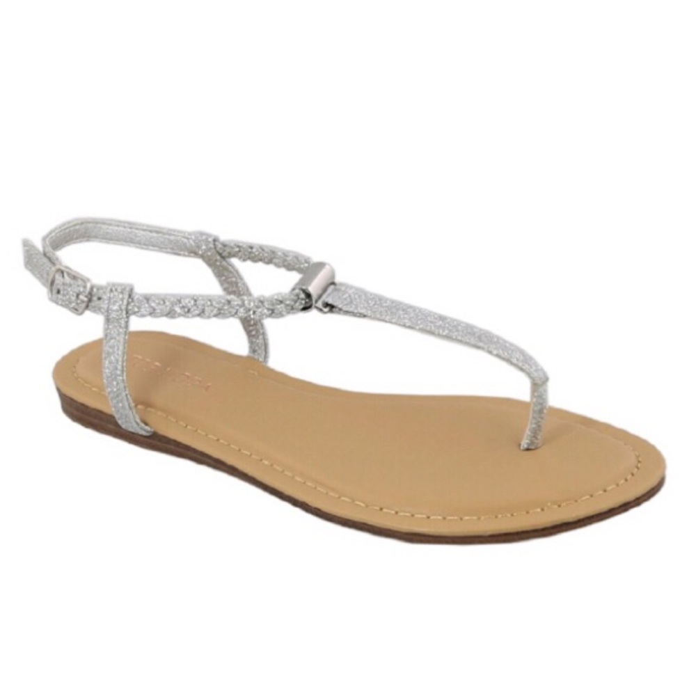 Women’s Braided-Strap Gardenia Sandal - Silver